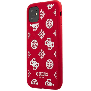 Plastové puzdro Guess na Apple iPhone 12 Pro Max GUHCP12LLSPEWRE Peony Collection červené