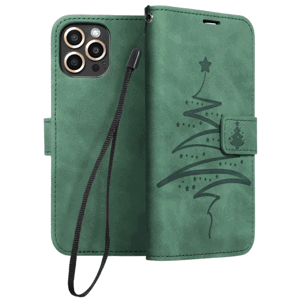Diárové puzdro na Apple iPhone 7/8/SE 2020 Forcell MEZZO  vianočný stromček zelené