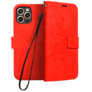 Diárové puzdro na Samsung Galaxy A21s A217 Forcell MEZZO vianočný stromček červené