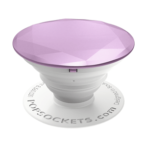 PopSockets Original PopGrip, Lilac Metallic Diamond, hliníkový, 3D diamant bledofialový