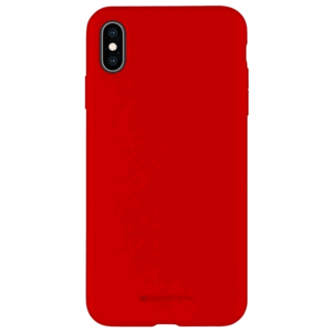 Silikónové puzdro na Apple iPhone Xs Max Mercury Silicone červené