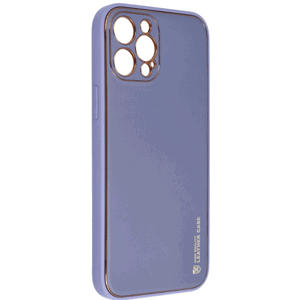Plastové puzdro na Apple iPhone 13 Pro Max Forcell LEATHER modré