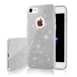 Glitter 3in1 TPU Samsung Galaxy A02s A025 strieborné