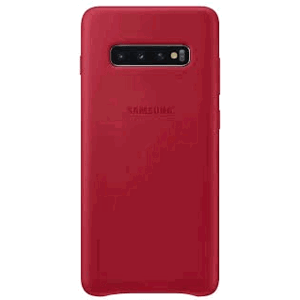 Kožené puzdro Samsung na Samsung Galaxy S10+ G975 EF-VG975LRE Leather Cover červené