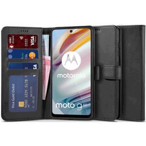 Diárové puzdro na Motorola Moto G60 Tech-protect čierne