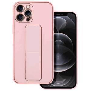 Silikónové puzdro na Apple iPhone 13 Pro Max Forcell Kickstand ružové