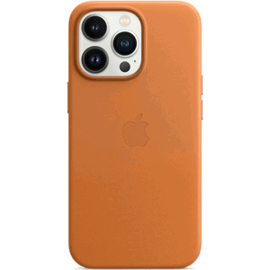 Kožené puzdro Apple na Apple iPhone 13 Pro Max MM1L3ZM/A Leather Case with MagSafe Golden Brown