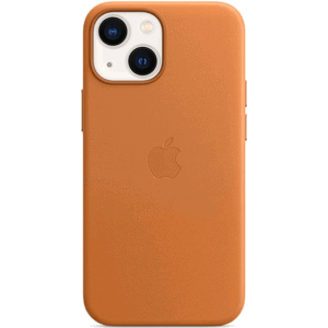 Kožené puzdro Apple na Apple iPhone 13 Mini MM0D3ZM/A Leather MagSafe Golden Brown