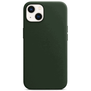 Kožené puzdro Appe na Apple iPhone 13 MM173ZM/A Leather Case with MagSafe Sequoia Green