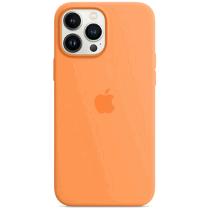 Silikónové puzdro na Apple iPhone 13 Pro Max MagSafe oranžové