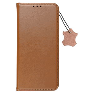 Diárové puzdro na Samsung Galaxy S21 FE 5G Leather Forcell Smart Pro hnedé