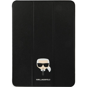 Diárové puzdro Karl Lagerfeld na Apple iPad Pro 11 2021 KLFC11OKHK Karl Lagerfeld Head Saffiano čierne