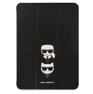 Puzdro Karl Lagerfeld na Apple iPad Pro 11 KLFC11OKCK Karl Lagerfeld and Choupette Head Saffiano čierne