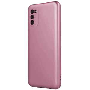 Plastové puzdro na Samsung Galaxy A03s Metallic ružové