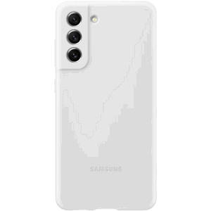 Silikónové puzdro Samsung na Samsung Galaxy S21 FE 5G G990 EF-PG990TWE Silicone Cover biele