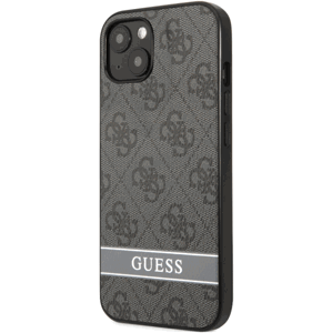 Plastové puzdro Guess na Apple iPhone 13 Mini GUHCP13SP4SNK PU 4G Stripe čierne