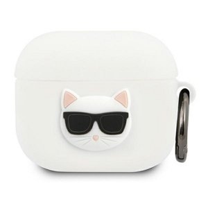 Obal na Airpods 3 Karl Lagerfeld Choupette Head KLACA3SILCHWH biele