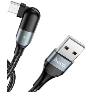 Kábel HOCO U100, USB na microUSB PD 2,4A, 1.2m, čierny