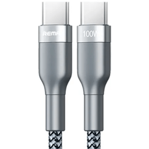 Kábel REMAX Sury 2 RC-174c, USB-C na USB-C PD100W 5A, 1m, strieborný