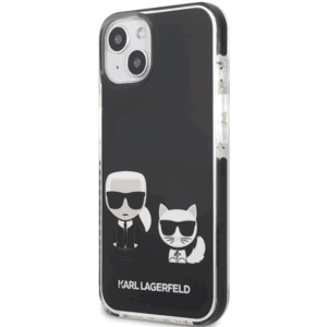 Plastové puzdro Karl Lagerfeld na Apple iPhone 13 KLHCP13MTPEKCK Karl Lagerfeld and Choupette TPE čierne