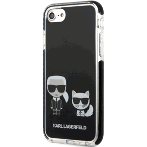 Plastové puzdro Karl Lagerfeld na Apple iPhone 7/8/SE 2020/SE 2022 KLHCI8TPEKCK Karl and Choupette čierne