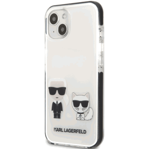 Plastové puzdro Karl Lagerfeld na Apple iPhone 13 Pro KLHCP13LTPEKCW Karl Lagerfeld and Choupette TPE biele