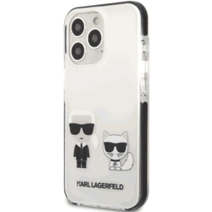 Plastové puzdro Karl Lagerfeld na Apple iPhone 13 Pro Max KLHCP13XTPEKCW Karl and Choupette biele