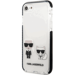 Plastové puzdro Karl Lagerfeld na Apple iPhone 7/8/SE 2020/SE 2022 KLHCI8TPEKCW Karl and Choupette biele