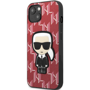 Plastové puzdro Karl Lagerfeld na Apple iPhone 13 Mini KLHCP13SPMNIKPI Monogram Ikonik červené