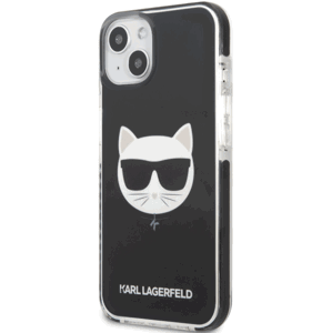 Plastové puzdro Karl Lagerfeld na Apple iPhone 13 KLHCP13MTPECK Choupette Head čierne