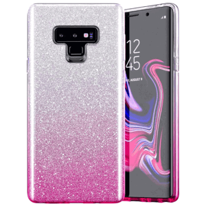 Silikónové puzdro na Samsung Galaxy S22 5G Shine Bling ružovo-strieborné