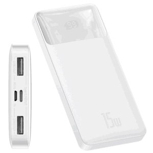 Powerbanka Baseus 10000 mAh Bipow - USB/USB-C, PD 3.0, QC 3.0 20W  biela