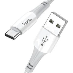 Kábel HOCO Ferry X70, USB na USB-C 3A, 1m, biely