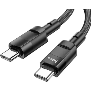 Kábel HOCO Moulder U106, USB-C na USB-C PD100W, 1,2m, čierny