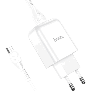 Sieťová nabíjačka HOCO nabíjačka USB + kábel MicroUSB 2A N2 Vigour biela
