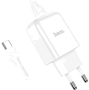 Rýchlonabíjačka HOCO N2 Vigour USB + kábel USB-C 2A biela