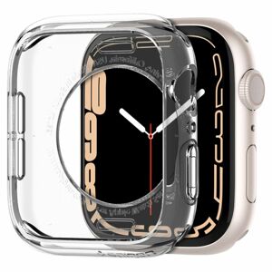 Silikónové puzdro na Apple Watch 4/5/6/7/SE 44/45mm Spigen Liquid Crystal transparentné