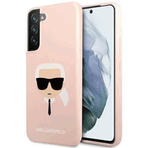 Plastové puzdro Karl Lagerfeld na Samsung Galaxy S22 5G KLHCS22SSLKHPI hard case Karl Head ružová