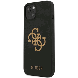 Silikónové puzdro Guess na Apple iPhone 13 mini GUHCP13SLS4GGBK Silicone 4G Logo čierne