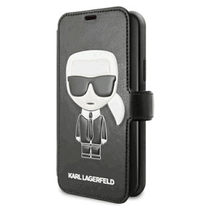Diárové puzdro Karl Lagerfeld na Apple iPhone 11 Pro Max KLFLBKSN65FIKPUBK Fullbody čierne