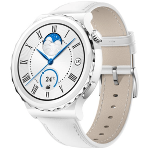 Smart hodinky Huawei Watch GT3 Pro 43 mm Leather biele + Huawei Freebuds Lipstick Zadarmo