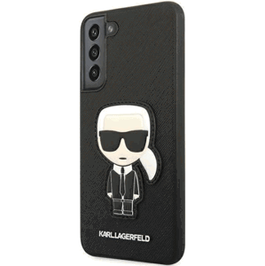 Plastové puzdro Karl Lagerfeld na Samsung Galaxy S22 Plus 5G S906 KLHCS22MSLKHBK Silicone Karl Head čierne