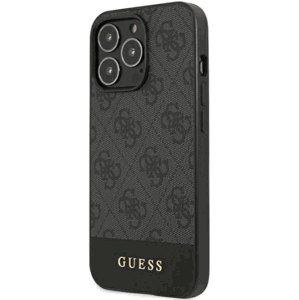 Plastové puzdro Guess na Apple iPhone 13 Pro Max GUHCP13XG4GLGR 4G Stripe sivé