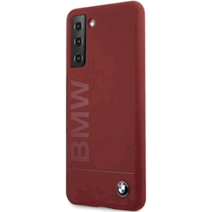 Silikónové puzdro BMW na Samsung Galaxy S21 5G G991 BMHCS21SSLBLRE Silicone Signature Logo červené