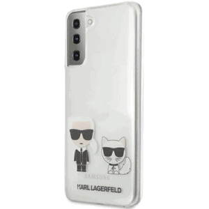 Plastové puzdro Karl Lagerfeld na Samsung Galaxy S21 Plus 5G G996 KLHCS21MCKTR Karl & Choupette transparentné