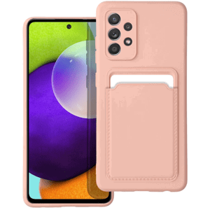 Silikónové puzdro na Samsung Galaxy A52/A52 5G/A52s 5G Forcell Card ružové