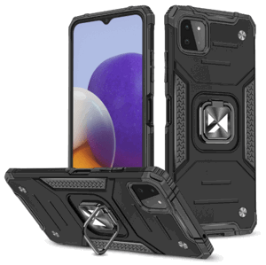 Odolné puzdro na Samsung Galaxy A22 5G A226 Ring Armor Rugged čierne