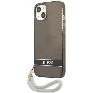 Plastové puzdro Guess na Apple iPhone 13/13 Pro GUHCP13LHTSGSK Translucent Stap čierne