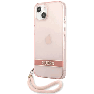 Plastové puzdro Guess na Apple iPhone 13/13 Pro GUHCP13LHTSGSP Translucent Stap ružové