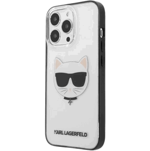 Plastové puzdro Karl Lagerfeld na Apple iPhone 13 Pro Max KLHCP13XHCHCK Ikonik Choupette transparentné